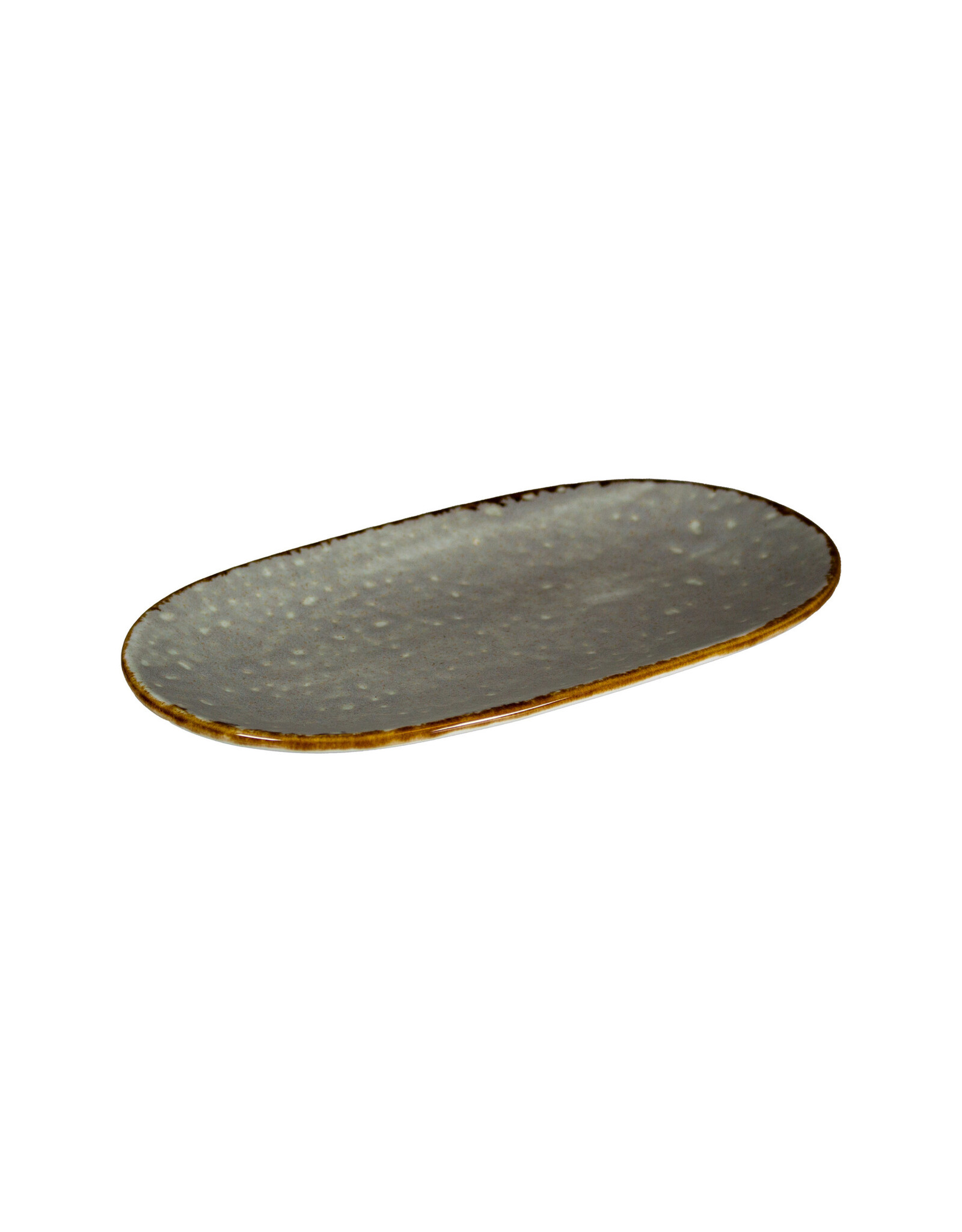 Stylepoint Jersey ovaal bord grijs 22x12cm