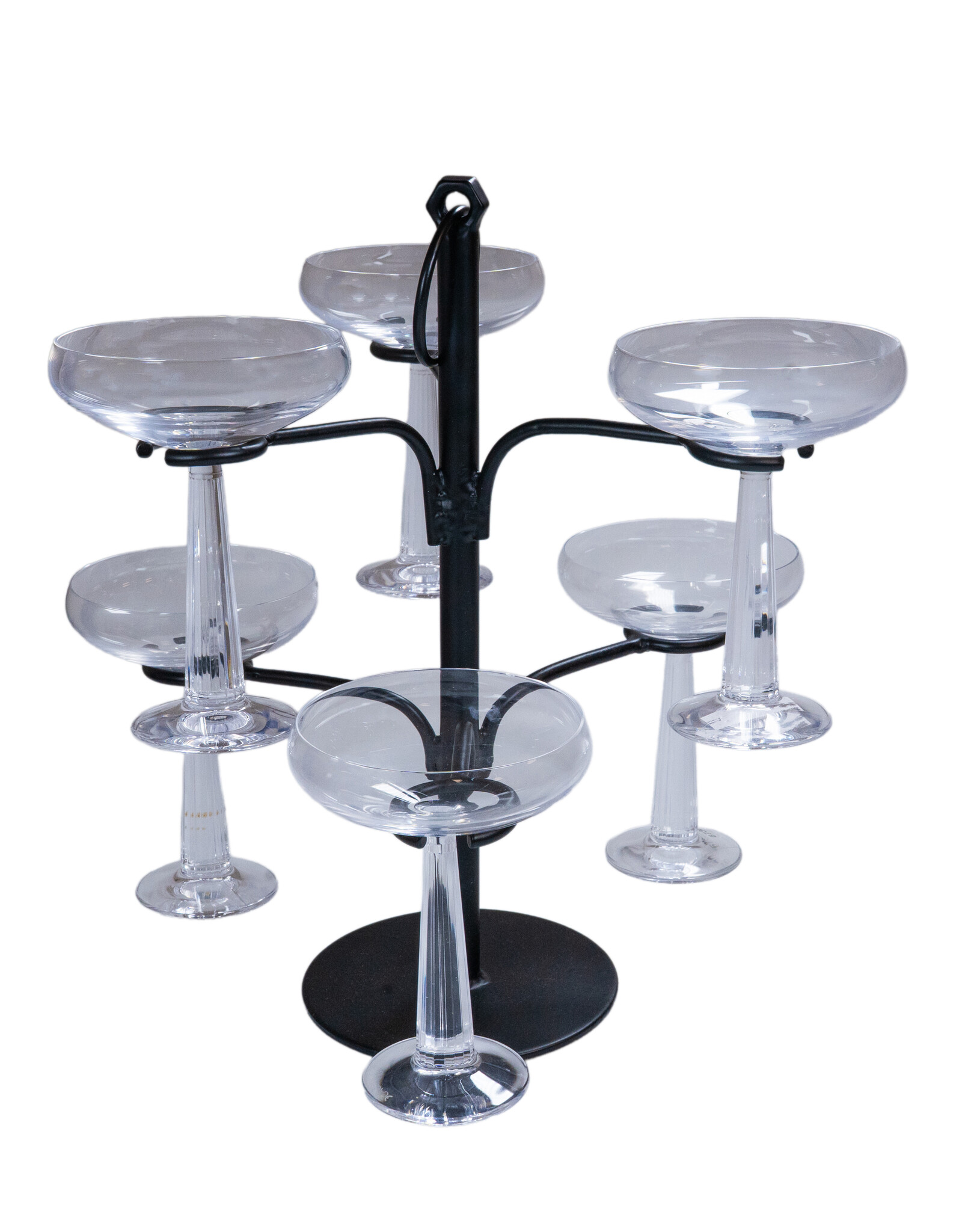 Stylepoint Etagère for 6 glasses, black, 29x29x36cm, for serving drinks, appetizers, and canapés
