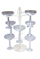 Stylepoint Etagère for 9 glasses, white, 29x29x46cm, for serving drinks, appetizers and canapés