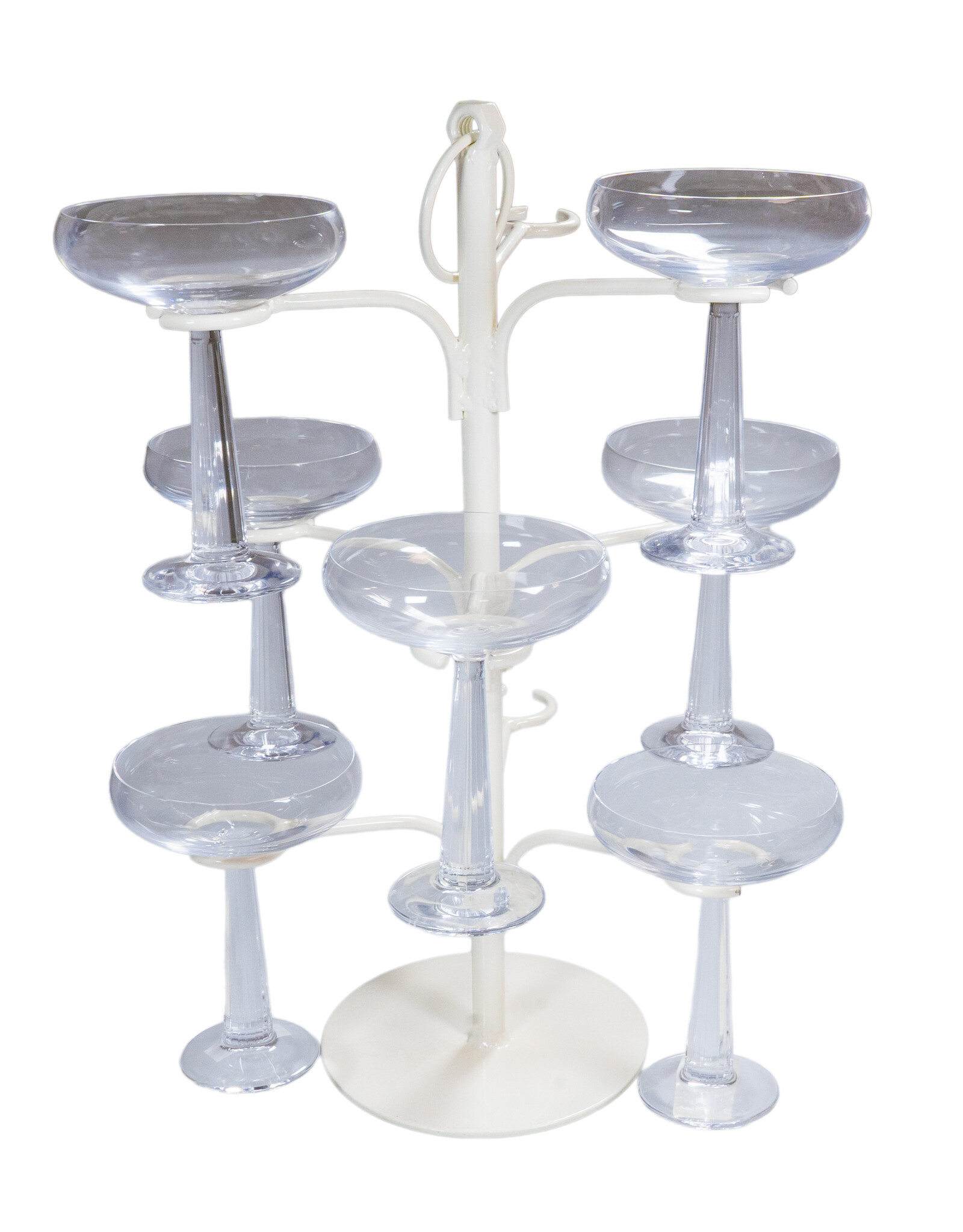 Stylepoint Etagère voor 9 glazen, wit 29x29x46cm, voor het presenteren van drankjes, hapjes en amuses