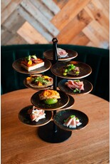 Stylepoint Etagère for 9 plates, black, 30x30x46cm, for serving drinks, appetizers, and canapés