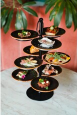 Stylepoint Etagère for 9 plates, black, 30x30x46cm, for serving drinks, appetizers, and canapés