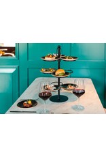 Stylepoint Etagère for 9 plates, black, 30x30x46cm, for serving drinks, appetizers, and canapés