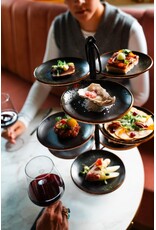 Stylepoint Etagère for 9 plates, black, 30x30x46cm, for serving drinks, appetizers, and canapés