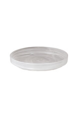 Stylepoint Swirl Bord Opstaande Rand, Stapelbaar, White Swirl, 25,4cm. Met de hand geblazen hoogwaardig glas