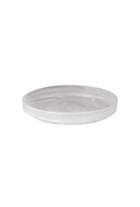 Stylepoint Swirl Bord Opstaande Rand, Stapelbaar, White Swirl, 20,5cm. Met de hand geblazen hoogwaardig glas