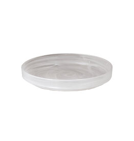 Stylepoint Swirl  Glazen Bord Opstaande Rand, Stapelbaar, White Swirl, 20,5cm