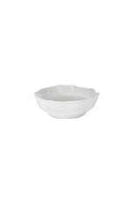 Stylepoint Swirl  Diep Glazen Bord met Gebroken Rand, White Swirl, 19.7x6.3cm. Met de hand geblazen hoogwaardig glas