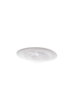 Stylepoint Swirl Bord Opstaande Rand, Stapelbaar, White Swirl, 25,4cm. Met de hand geblazen hoogwaardig glas