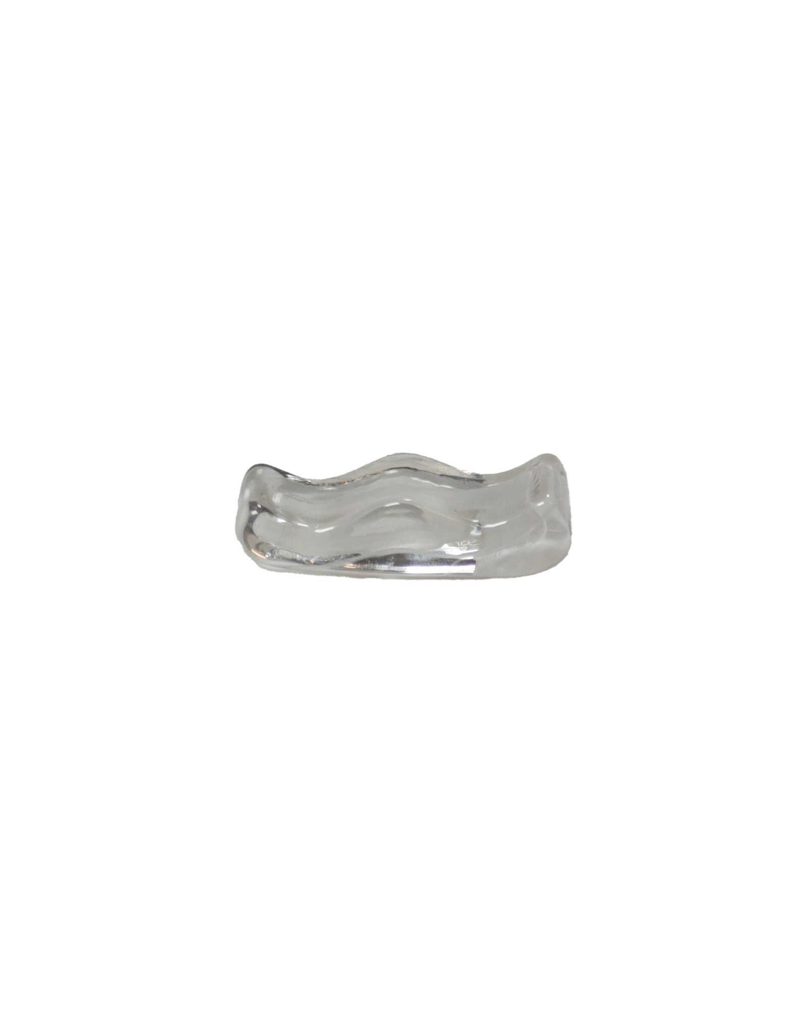 Stylepoint Swirl  Cutlery holder glass, White Swirl, 6x2,5x1,5cm. Hand-blown high-quality glass