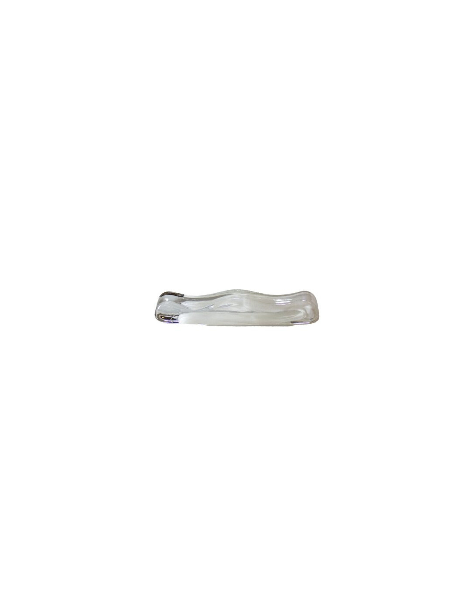 Stylepoint Swirl  Bestekhouder glas, White Swirl, 10x2,5x1,5cm. Met de hand geblazen hoogwaardig glas