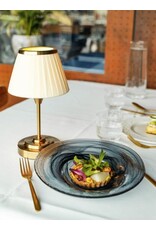 Stylepoint Swirl  Glass Plate Raised Edge, Stackable, Black Swirl, 16.2cm. Hand-blown high-quality glass