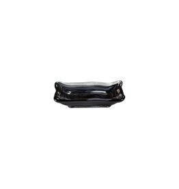 Stylepoint Swirl  Rectangular Dip Dish, 1 Compartment, Stackable, Black Swirl, 9.3x7cm