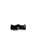 Stylepoint Swirl  Bestekhouder glas, Black  Swirl, 6x2,5x1,5cm. Met de hand geblazen hoogwaardig glas