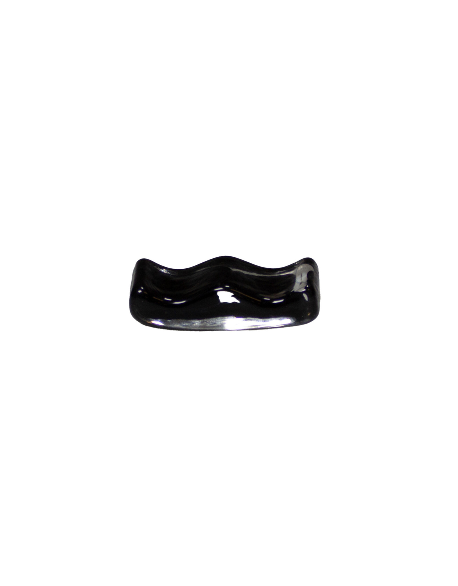 Stylepoint Swirl  Bestekhouder glas, Black  Swirl, 6x2,5x1,5cm. Met de hand geblazen hoogwaardig glas