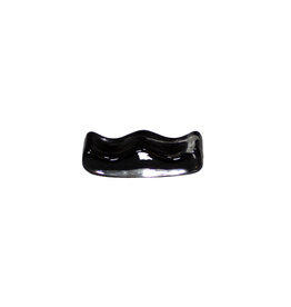 Stylepoint Swirl  Cutlery holder glass, Black Swirl, 6x2,5x1,5cm