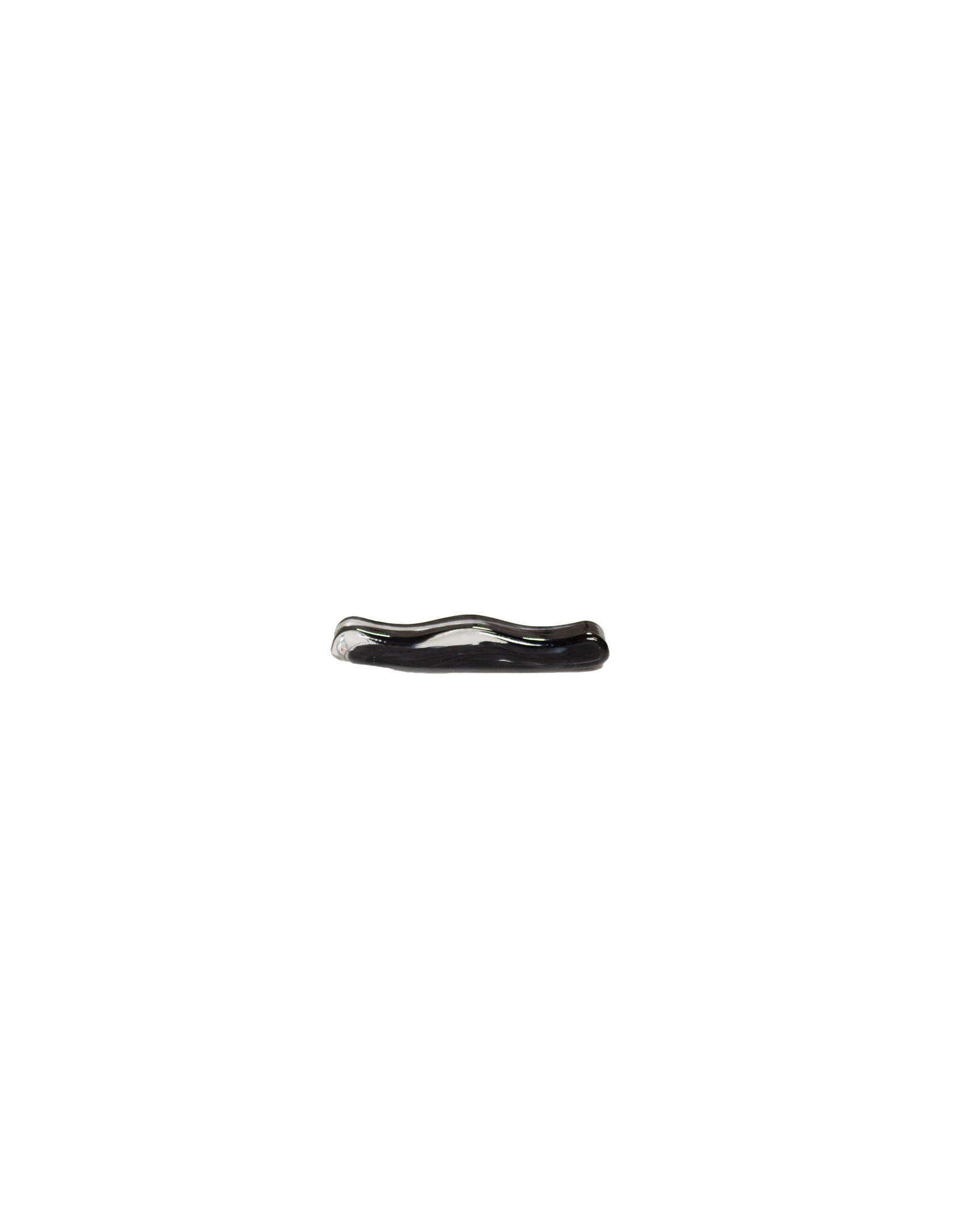 Stylepoint Swirl  Bestekhouder glas, Black  Swirl, 10x2,5x1,5cm. Met de hand geblazen hoogwaardig glas