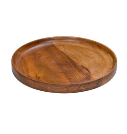 Stylepoint Wooden Plate with raised edge, stackable, Acacia, 20.5x3cm