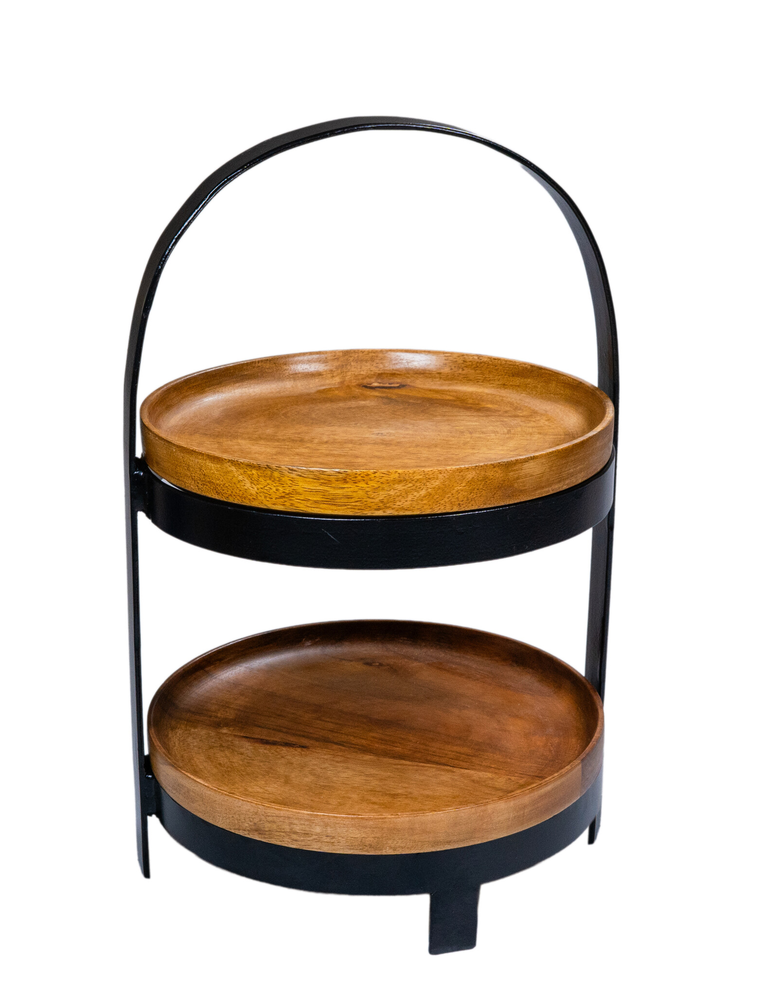 Stylepoint Wooden Plate with raised edge, stackable, Acacia, 20.5x3cm