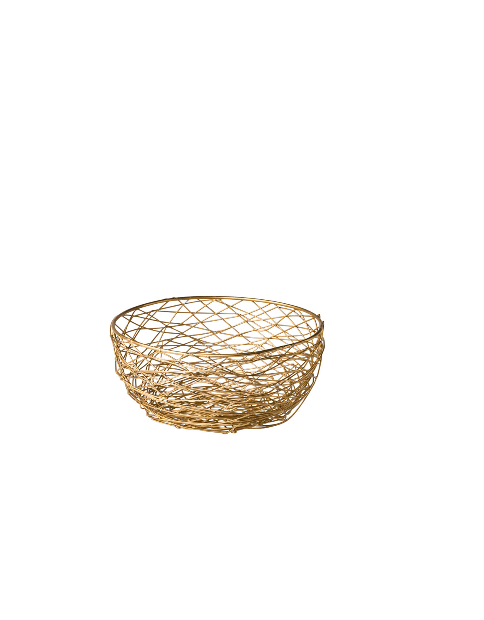 Stylepoint Steel wire basket gold 26,5x10cm. This sturdy yet elegant wire basket is ideal for displaying artisan bread, fresh fruit or other delicacies.