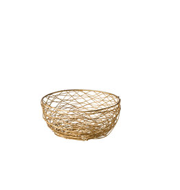 Stylepoint Steel wire basket gold 26,5x10cm