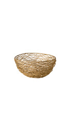 Stylepoint Steel wire basket gold 30x11.5cm. This sturdy yet elegant wire basket is ideal for displaying artisan bread, fresh fruit or other delicacies