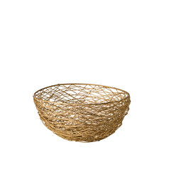 Stylepoint Steel wire basket gold 30x11.5cm