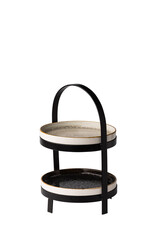 Stylepoint Etagère voor 2 borden, zwart, 21.5x30cm, ideaal om ontbijt te serveren