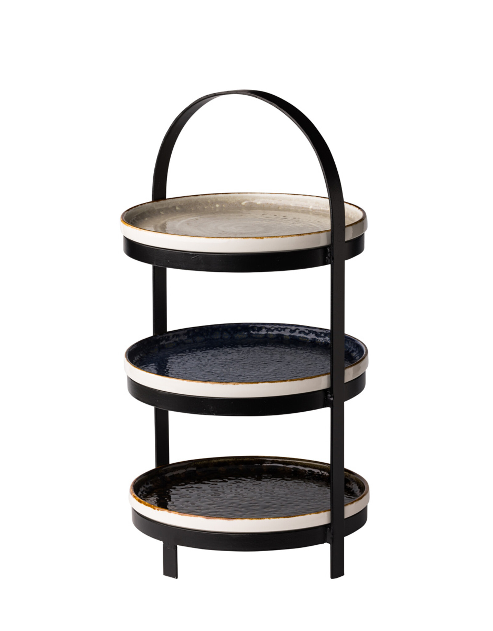 Stylepoint Etagère for 3 plates, black, 26.5x45.5cm, ideal for serving breakfast