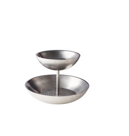 Stylepoint 2-delige Etagere Fruits de Mer Vintage Silver Ø40/Ø27x33cm