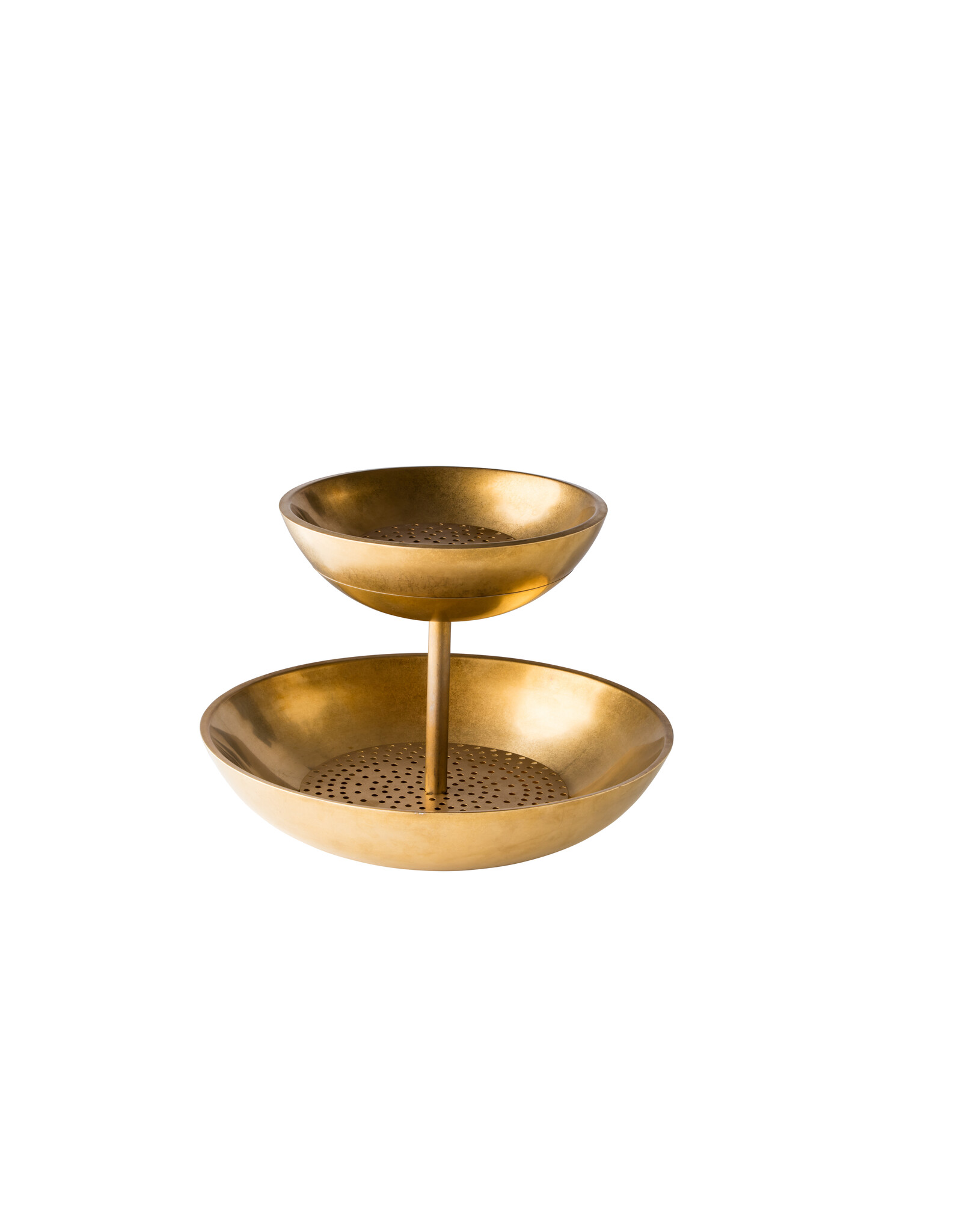 Stylepoint 2-delige Etagere Fruits de Mer Vintage Goud Ø40/Ø27x33cm