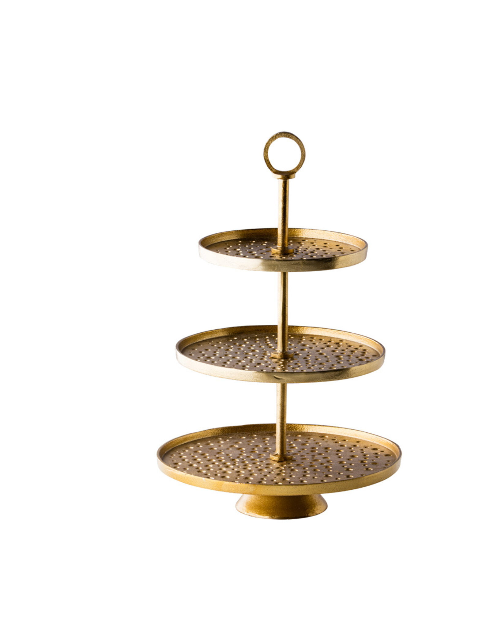 Stylepoint Gouden etagère 3-laags Ø30/25/20cmx47cm