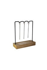 Stylepoint RVS spieshouder 3 pin op mangohouten voet