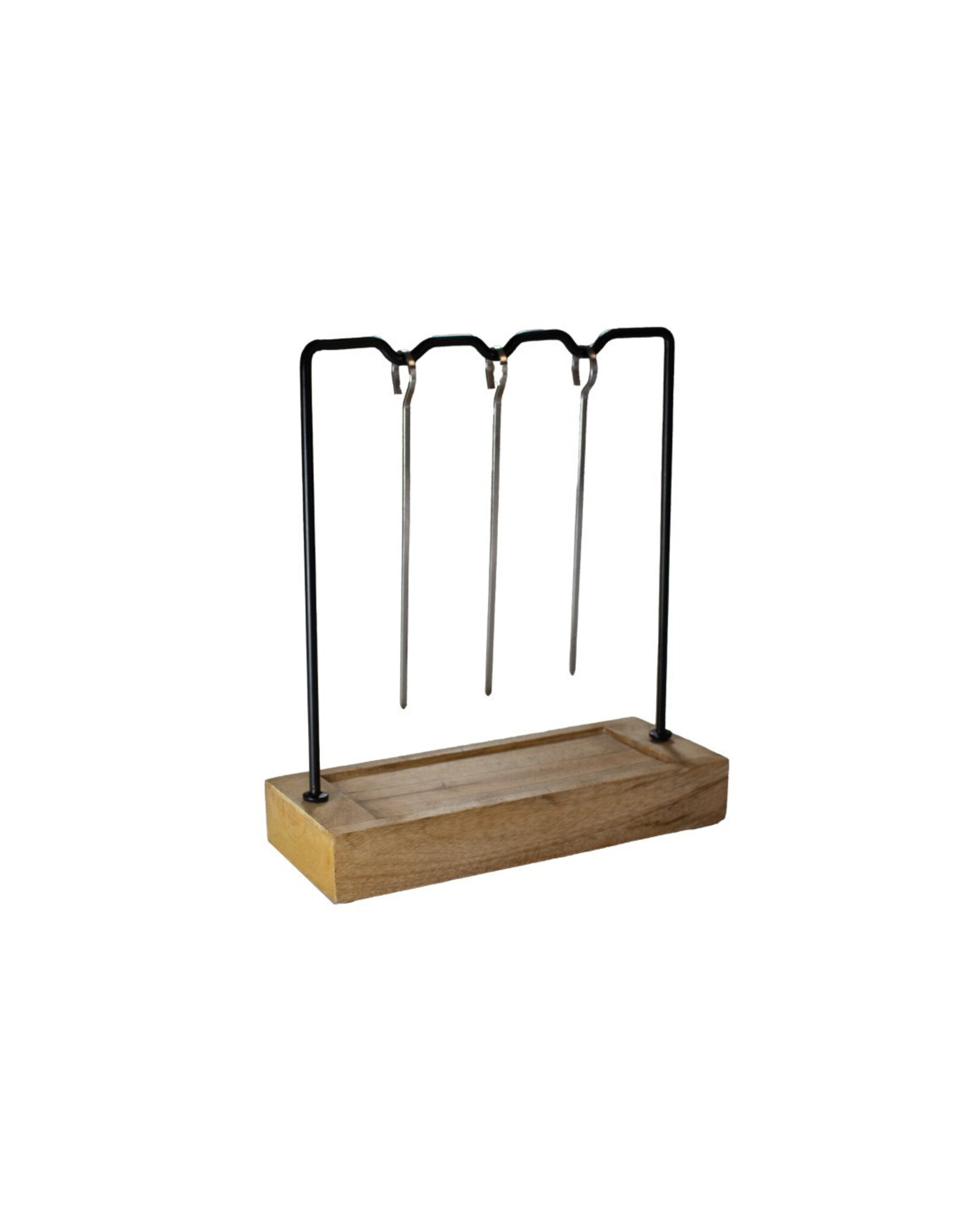 Stylepoint Skewer holder 3 piece on mangowood foot