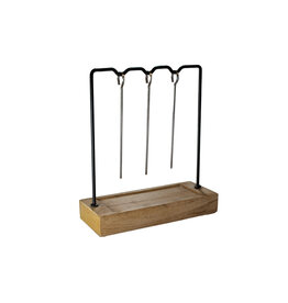 Stylepoint RVS spieshouder 3 pin op mangohouten voet