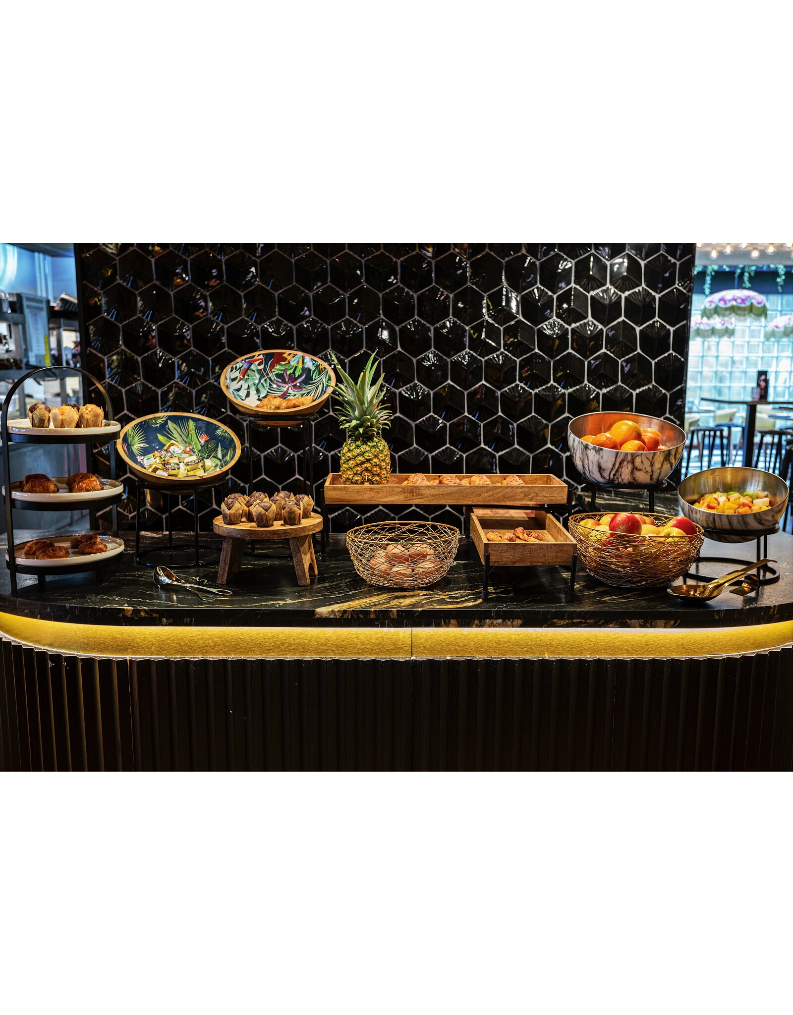 Stylepoint Buffet verhoger rond antislip zwart 25x21x20cm