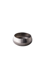 Stylepoint Vintage rvs zilveren kom, geribbeld, 10.5x4.5cm 450ml