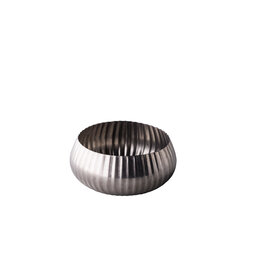 Stylepoint Bowl vintage stainless steel silver, ribbed, 10.5x4.5cm 450ml
