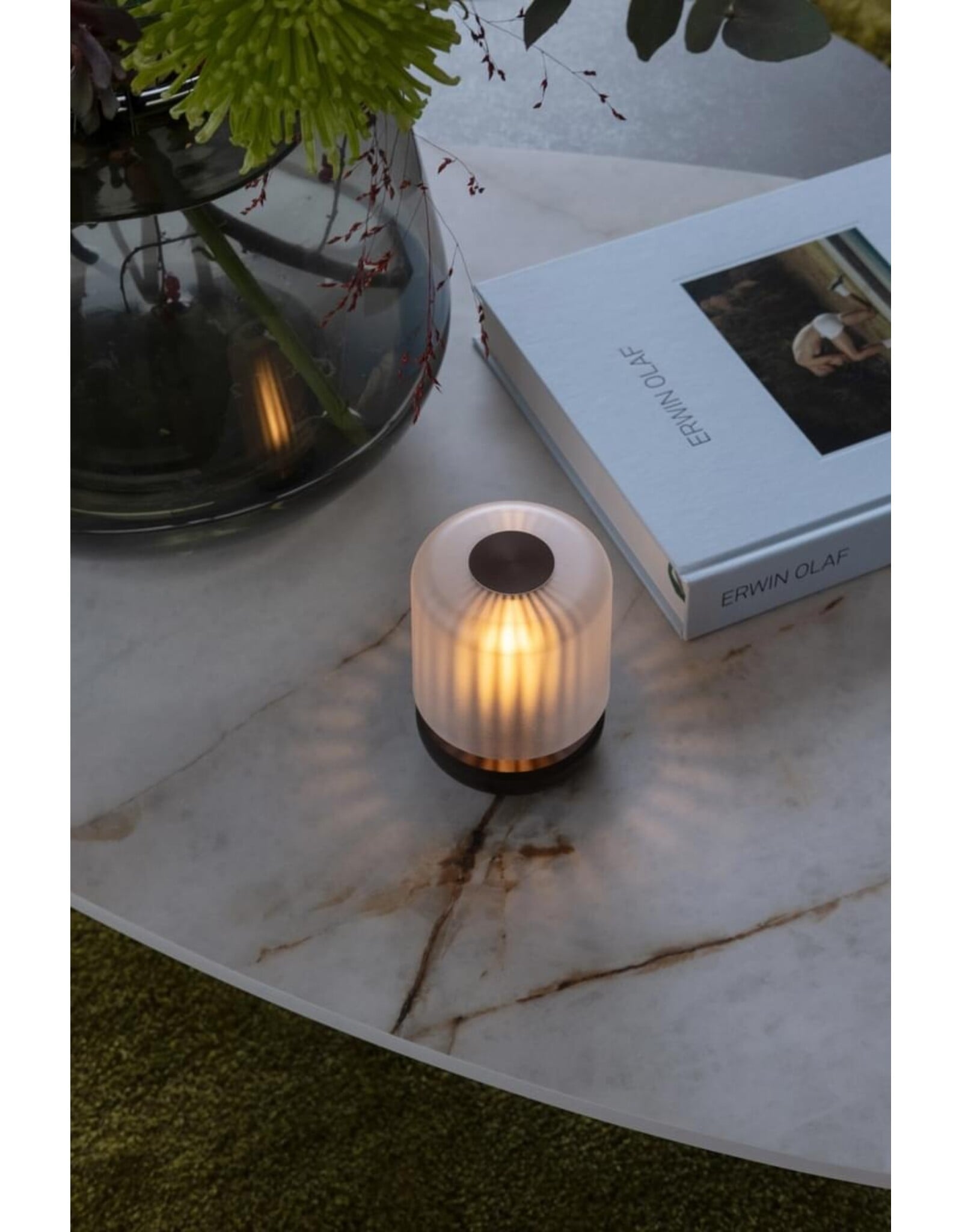 Humble Humble Firefly Hospitality Table Light Bronze Frosted, with very long burning time up till 140hrs
