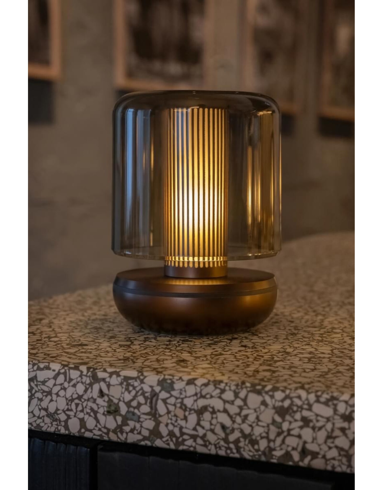 Humble Humble Firefly Hospitality Table Light Bronze Smoked, with very long burning time up till 140hrs