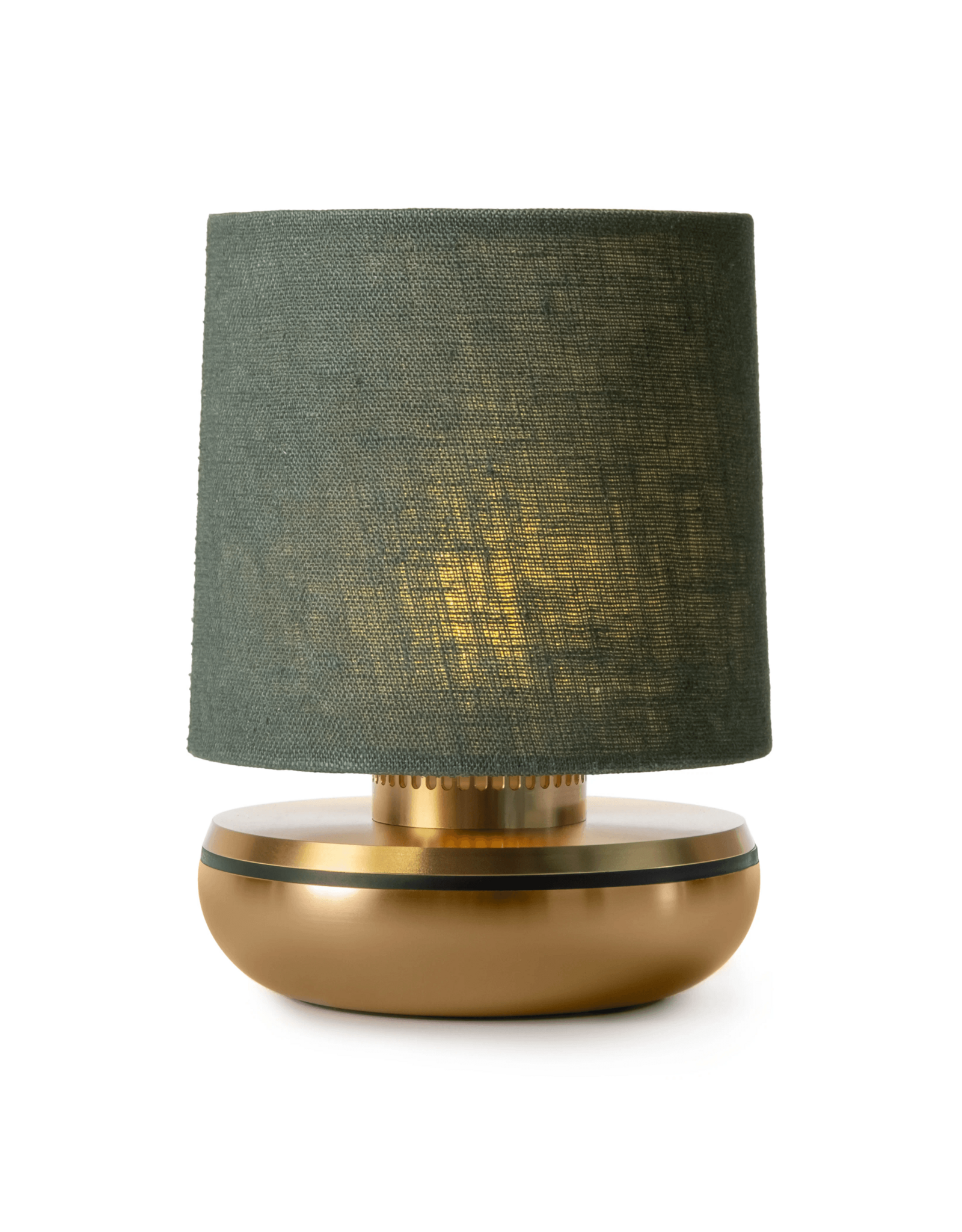 Humble Humble Firefly Hospitality Table Light Gold/Emerald Linen, with very long burning time up till 140hrs
