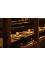 Humble Humble Firefly Hospitality Table Light Gold/Emerald Linen, with very long burning time up till 140hrs