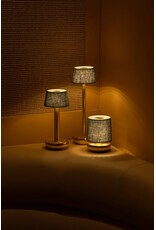 Humble Humble Firefly Hospitality Table Light Bronze/Brown Linen, with very long burning time up till 140hrs