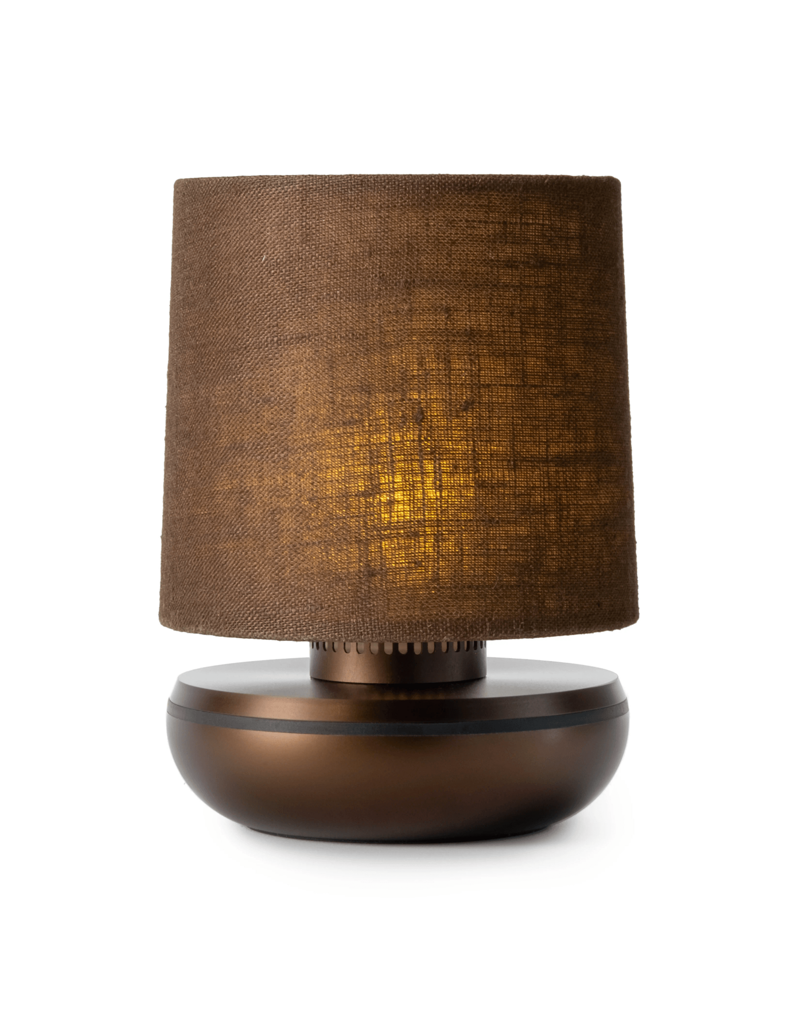 Humble Humble Firefly Horeca Table Light Bronze/Brown Linen, met zeer lange brandduur tot 140u