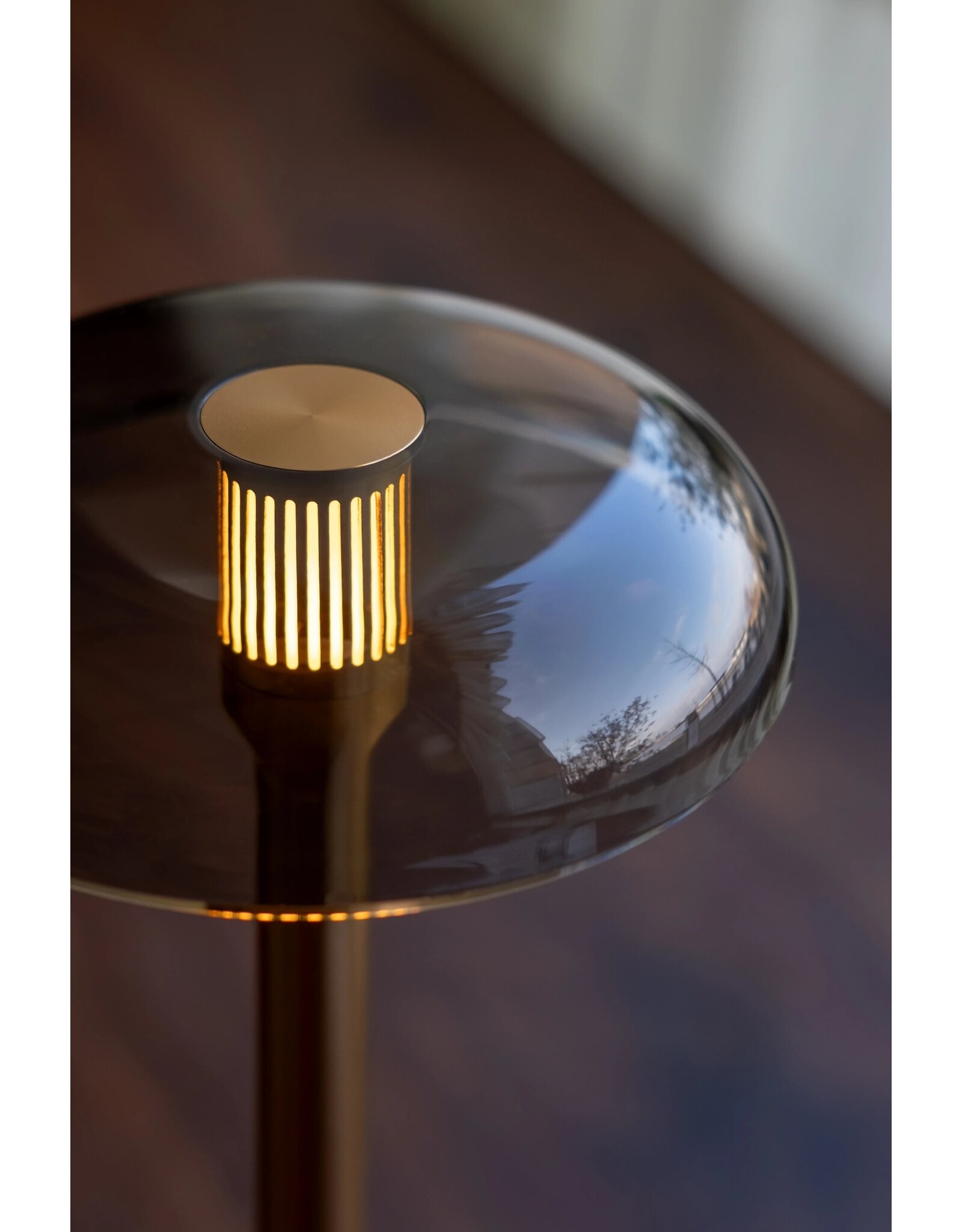 Humble Humble Air Hospitality Table Light Bronze PC Smoked, with very long burning time up till 140h