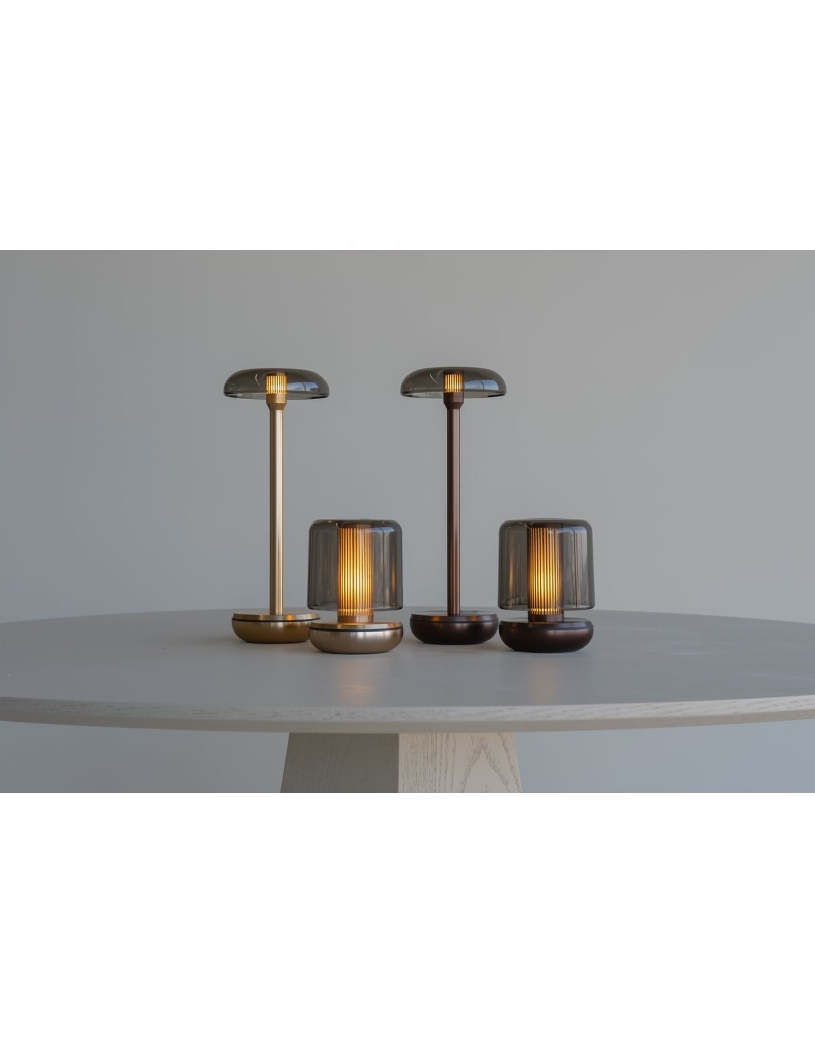 Humble Humble Air Hospitality Table Light Bronze PC Smoked, with very long burning time up till 140h