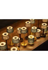 Humble Humble Air Horeca Table Light Gold/Emerald Linen, met zeer lange brandduur tot 140u