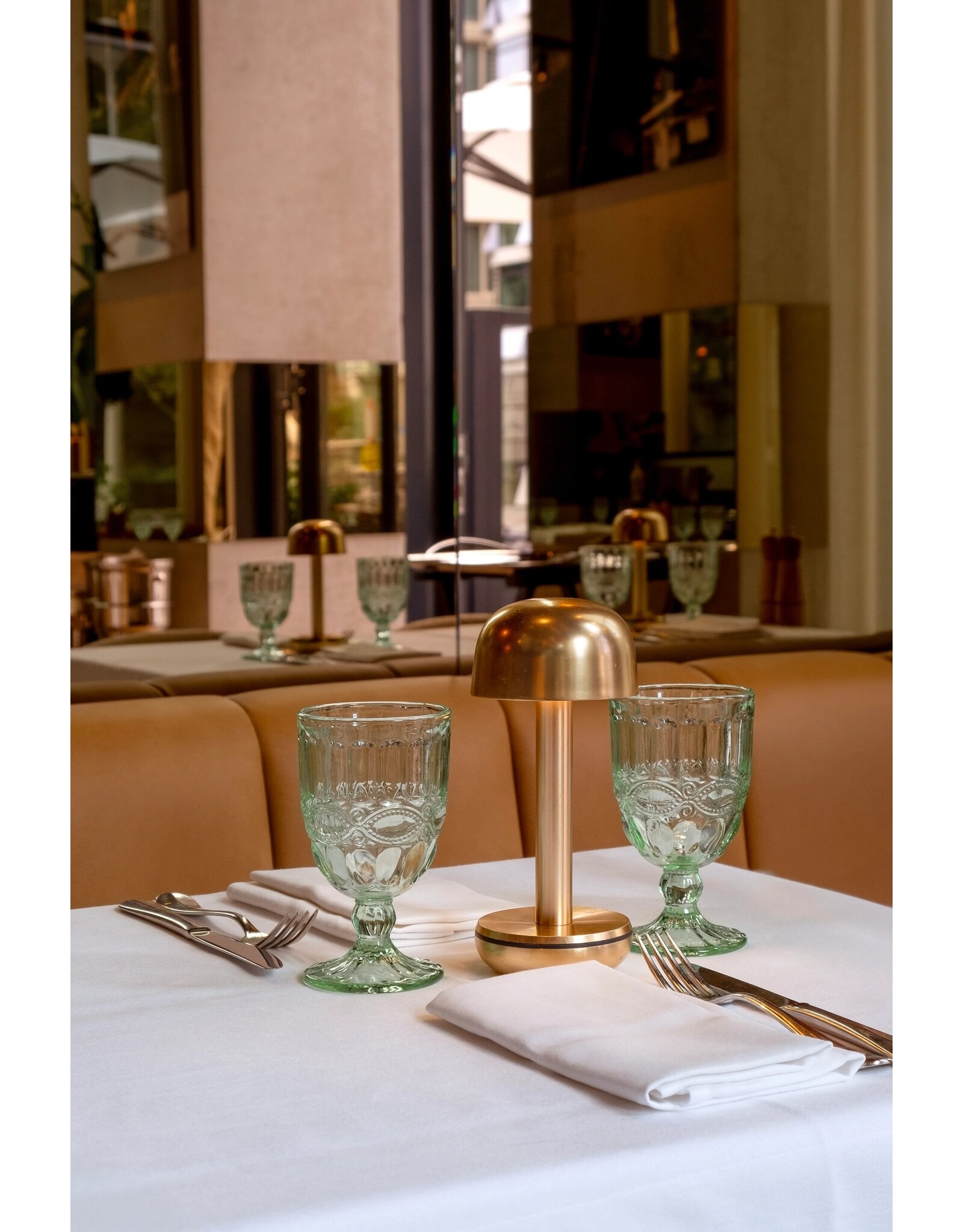 Humble Humble TWO Hospitality Table Light Gold, with long burning time up till 96hrs