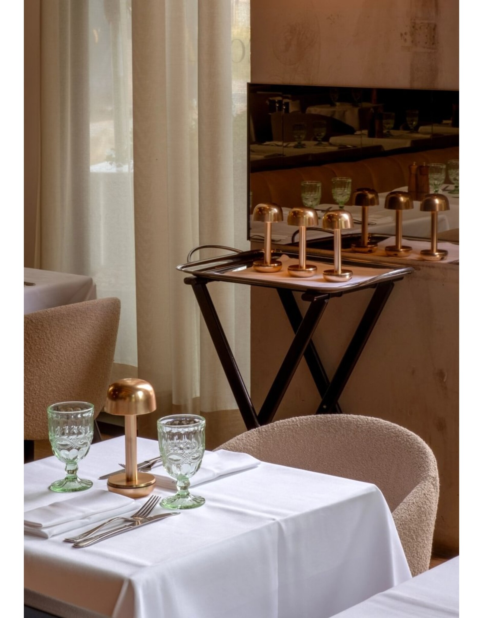 Humble Humble TWO Horeca Table Light Gold, met lange brandduur tot 96u