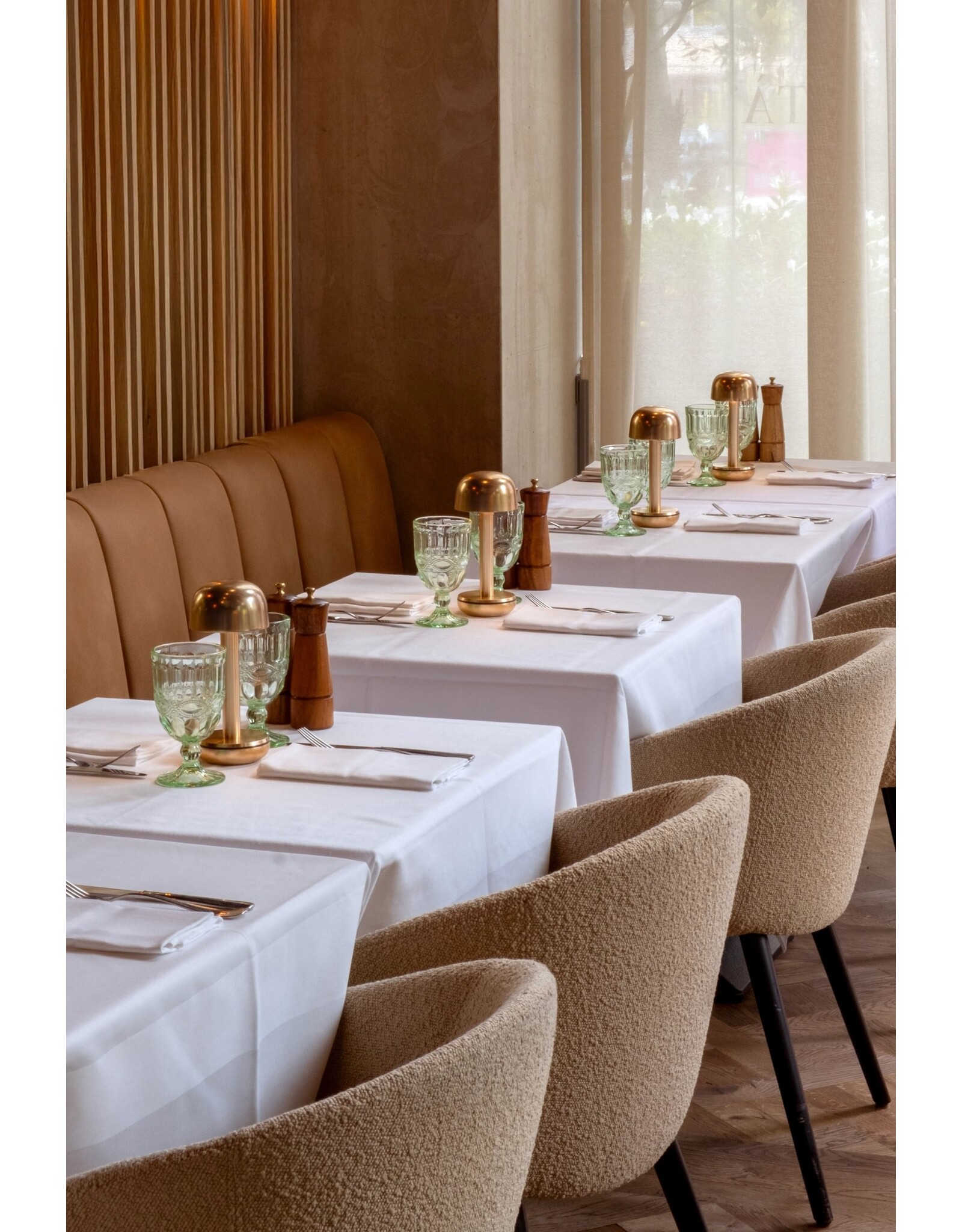 Humble Humble TWO Hospitality Table Light Gold, with long burning time up till 96hrs